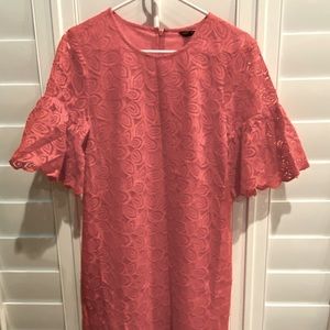 Ann Taylor Coral Lace Dress
